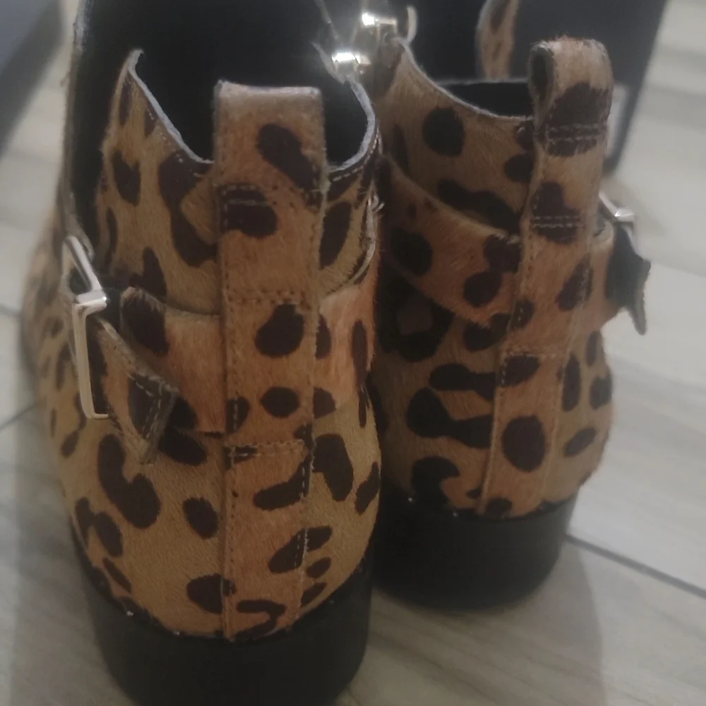 Pre-loved Steve Madden Chavi-L Leopard ankle boots sz 10 - Picture 7 of 10